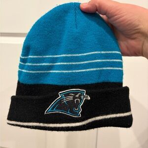 NFL Carolina Panthers Teal and Black Knit Cuffed Beanie — one size